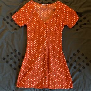 Fitted polka dot dress